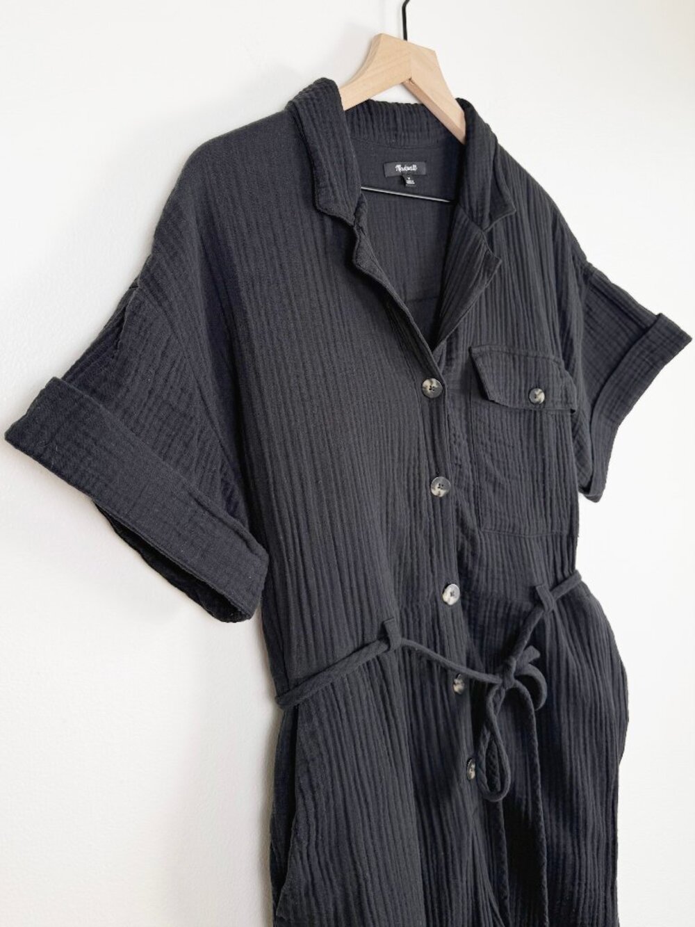 Madewell Lightspun Belted Safari Romper Size M - Picture 5 of 9